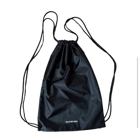 Balenciaga pull string backpack/ bag Balenciaga - Explorer Canvas Drawstring Backpack - Black  main image 4